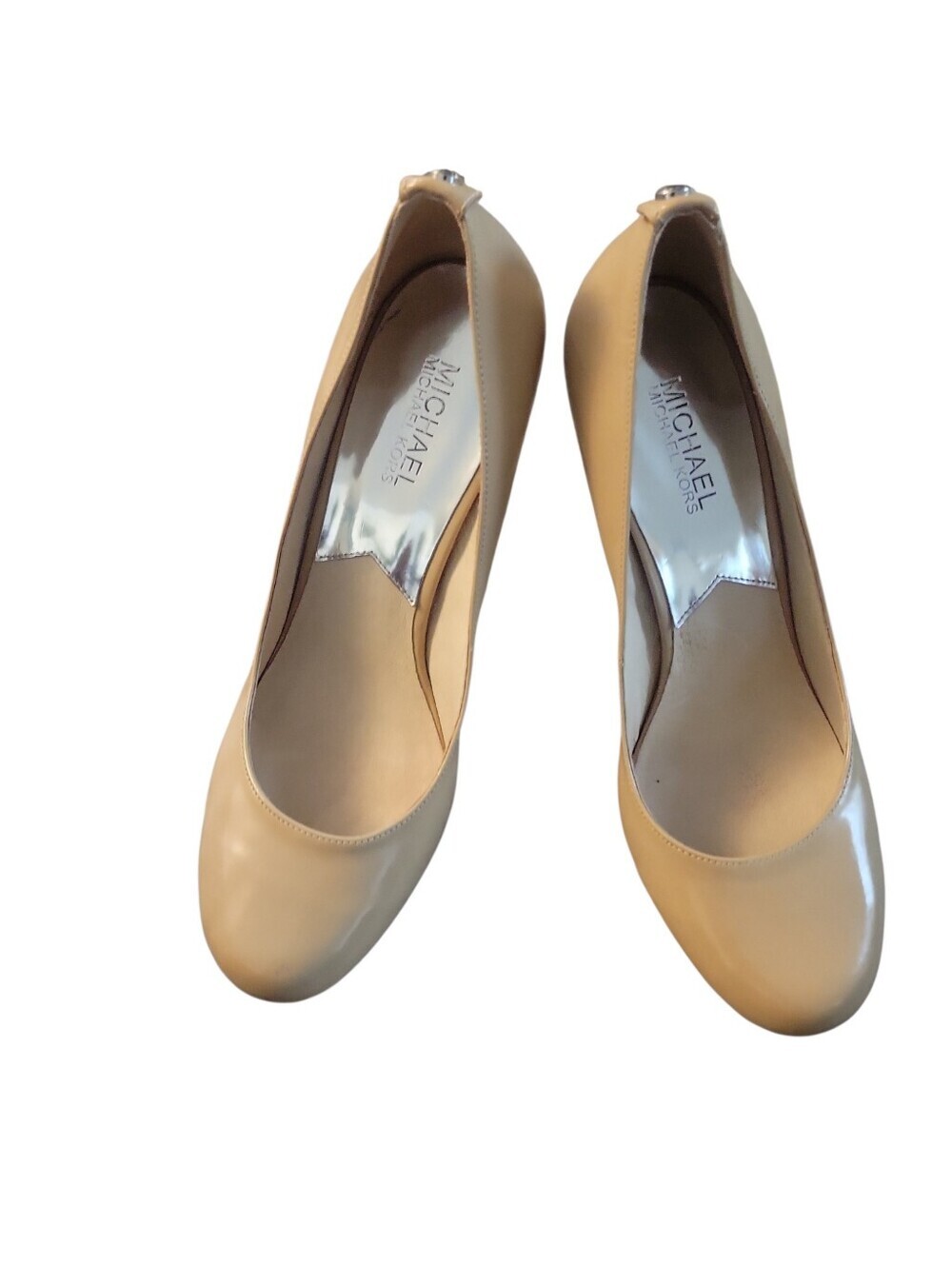 Michael Kors Pressley Women's Nude Patent Leather Pumps Heels Sz 8M